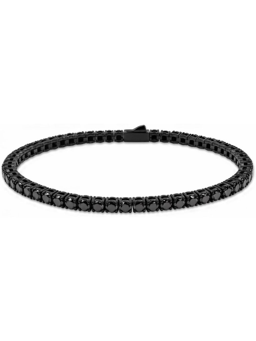 Elegant 3mm Cubic Zirconia Tennis Bracelet for Men & Women - Stainless Steel